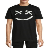 Američki ubod muški pamučni Smiley Face Graphic Majica, veličine S-2XL