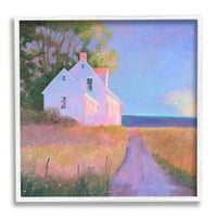 Stupell Industries Toplo sunčano seosko ruralno morsko kućište Slika slika slika bijela uokvirena umjetnička print