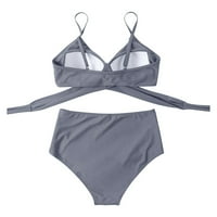 A. M. / ženski modni bikini set s printom A. M. push-up kupaći kostim kupaći kostim s visokim strukom