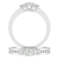 Zaručnički prsten za žene s dijamantnim certifikatom od 10 karata od bijelog zlata savršen je zaručnički prsten