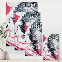 DesignArt 'Sažetak mramornog sastava u sivoj i ružičastoj boji' Modern Canvas Wall Art Print