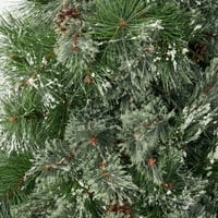 Umjetno božićno drvce od kašmirskog bora visokog 4,5 metra i neosvijetljenih mješovitih iglica sa šarkama sa snježnim