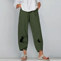 Ženske hlače u donjem rublju, modne ženske Capri hlače za jogu, široke Ležerne hlače s mekim vezicama za vježbanje