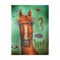 Zaštitni znak likovne umjetnosti 'Morske konjičke naočale' platno umjetnost Leah Saulnier