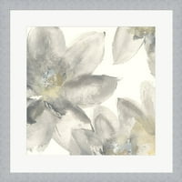 Sivo i srebrno cvijeće od Chrisa Paschkea, uokvirena zidna umjetnost, 19,5 vata 19,5 h