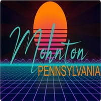 Vinilna naljepnica Monton Pensilvanija Retro neonski dizajn