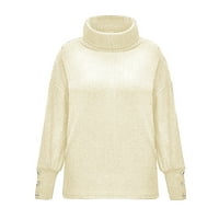 Domaći džemper za žene, ženski pulover s dugim rukavima s dugim rukavima, široki pleteni džemperi, vrhovi
