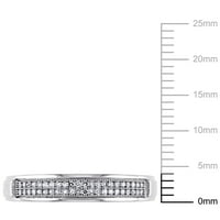 Miabella muški karat T.W. Dijamantni prsten od 10kt bijelog zlata
