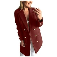 Ženski vuneni tanki kaput, jakna od kaputa, ženski tanki dugi kaput, gornja odjeća, ugrađena kožna jakna, lagane