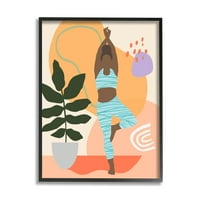 Stupell Industries vježbanje joga botaničke biljke Sažetak Oblici 14, dizajn Annie Warren