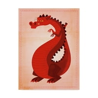 Zaštitni znak likovne umjetnosti Crveni zmaj, ulje na platnu Johna U. Goldena