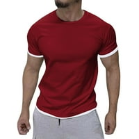 Muške košulje muške proljetne ljetne Ležerne sportske majice u boji udobne prozračne majice s okruglim vratom