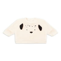 Petit Lem Baby Boy Fuzzy Sweatshirt Set