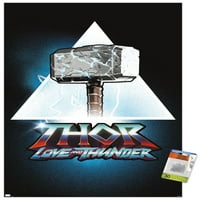 Marvel Thor: Love and Thunder - Zidni plakat s logotipom s gumbima, 22.375 34