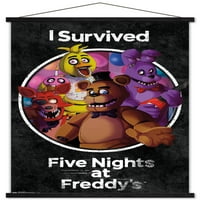 Pet noći kod Freddieja-preživjeli zidni plakat u drvenom magnetskom okviru, 22.375 34