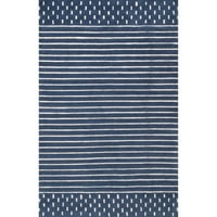 Nuloom Marlowe Stripes vunena prostirka, 9 '12', ugljen