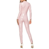 Ženski seksi korzet od PVC kože, patentna koža, hlače s patentnim zatvaračem, bodi, pidžama