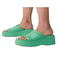 Lacyhop Womens Platform sandale debeli potplatnici Ljetni casual cipele Vanjske klizačke papuče SOLID BOLOSKI
