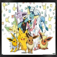Zidni poster Pokemona-Pikachu, eevee i njihove evolucije, 14.725 22.375