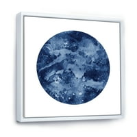 Dizajnerska umjetnost krug plave svemirske galaksije Moderni uokvireni zidni otisak na platnu