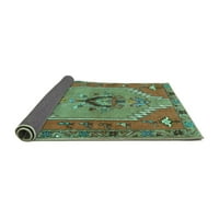 Tradicionalni pravokutni perzijski tepisi u tirkizno plavoj boji tvrtke A. M. Za unutarnje prostore, 3' 5'