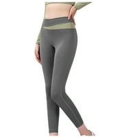 Križne gamaše za žene vitke udobne visoke struke uske joge gamaše fitnes atletski obrezani trening hlače dna