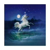 Zaštitni znak likovna umjetnost 'Frolicking Unicorn' Canvas Art by Kirk Reinert