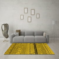 Moderni pravokutni tepisi u jednobojnoj žutoj boji za unutarnje prostore, 5' 8'.