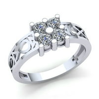 Pravi 1,5CT okrugli rezani dijamantni muški klasični zaručnički prsten za angažman čvrsto ruža, bijelo ili žuto