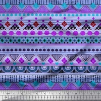 Soimoi krepe svilena tkanina aztec geometrijski otisci tkanine po dvorištu široko