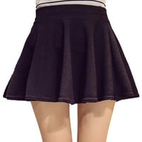 Cindysus Ladies Mini suknje ruffle kratka suknja čvrsta boja Skort Beach Skorts Boho Black M