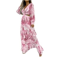 Haljina na rasprodaji za večernje haljine Na Plaži, ženska modna ležerna duga haljina s izrezom u obliku slova
