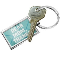 Keychain Draga mama, hvala Majčin dan podebljani plavi dizajn