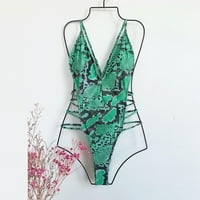 Kupaće kostime za žene na rasprodaji ljetni ženski jednodijelni bikini sa zmijskim printom push-up kupaći kostimi