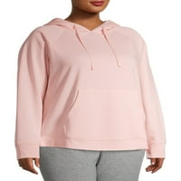 Ženski pulover od mekog flisa Plus Size a-line majica s kapuljačom