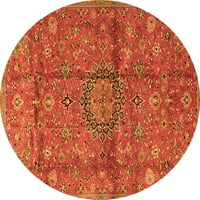 Tradicionalne prostirke za unutarnje prostore s okruglim medaljonom u narančastoj boji, promjera 5 inča