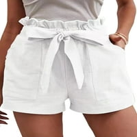 & / Ženske Ležerne ljetne kratke hlače za plažu, jednobojne široke mini hlače s volanima na Havajima, kratke vruće