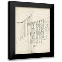 Harper, Ethan Black Modern Framed muzejski umjetnički ispis pod nazivom - Dizajn željeznih ograda II