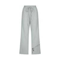 Ženske Capri Aussie za ljeto-jesen, Casual hlače s visokim strukom, široke krojeve, skraćene hlače s džepovima
