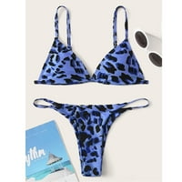 Kupaći kostim bikini, kupaći kostimi visokog struka s dva printa, odjeća za plažu, ženski Leopard kupaći kostimi,