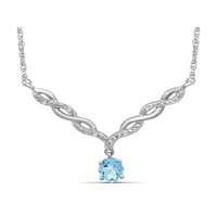 Jewelersclub Sky Blue Topaz Gemstone ogrlica za žene i djevojke