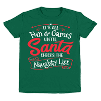 Dječaci Smiješna majica za božićnu mlade - Djed Mraz provjerava nestašni popis smiješnih božićnih košulja poklon