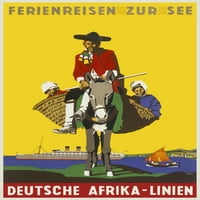Oglašavanje plakata Deutsche Afrika Lines Poster tisak Mary Evans Picture LibraryonSlow Auctions Limited