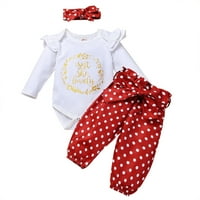 Postavite dojenčad odjeću za djevojčice Ljetne odjeće za dojenčad romper hlače Slatka malu djecu poklon set za