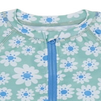 Wonder Nation Baby Girl Print Rashguard kupaći kostim, 1 komad, veličina 0 3m-12m