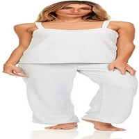 Ženska majica bez rukava i lepršave pidžama hlače, Set od 2 komada