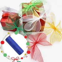 Dyfzdhu božićni ukrasi cvjetna ambalaža mrežica tkanina božićno drvce vrpce sa zlatnom žicom