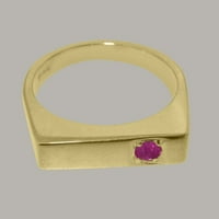 Britanci su napravili 18k žuto zlato pravi prirodni rubin rubin muški pojas prstena - Opcije veličine - Veličina