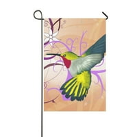 Hummingbird i cvjetni vrtni zastava