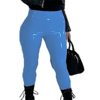 Capreze Women Yoga hlača guzica za dizanje gamaša visokog struka fau kožne hlače rastezljive hlače Trbuščića kontrola